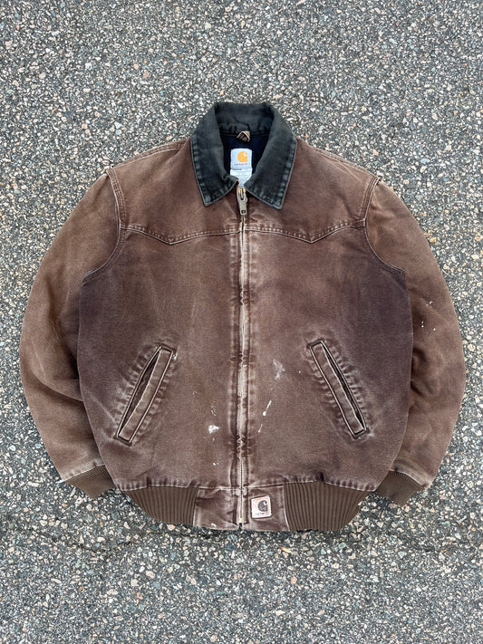 Faded Brown Carhartt Santa Fe Jacket - Medium