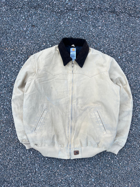 Faded Cream Carhartt Santa Fe Jacket - XL Tall
