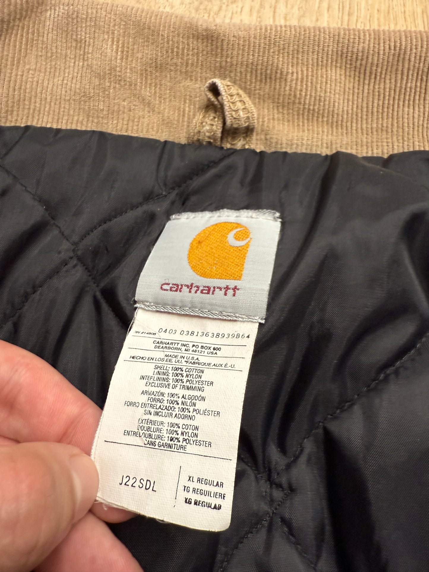 Faded Beige Carhartt Arctic Jacket - Large