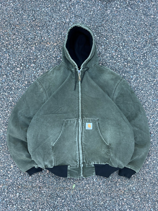 Faded Olive Green Carhartt Active Jacket - Boxy Large