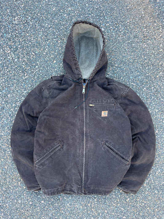 Faded Brown Carhartt Sherpa Lined Jacket - Medium