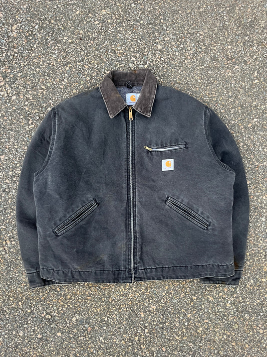 Faded Black Carhartt Detroit Jacket - Boxy Large