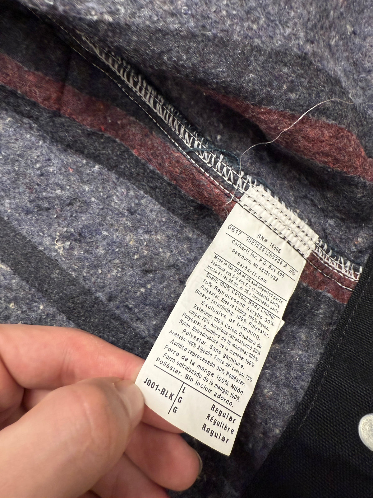 Faded Black Carhartt Detroit Jacket - Large
