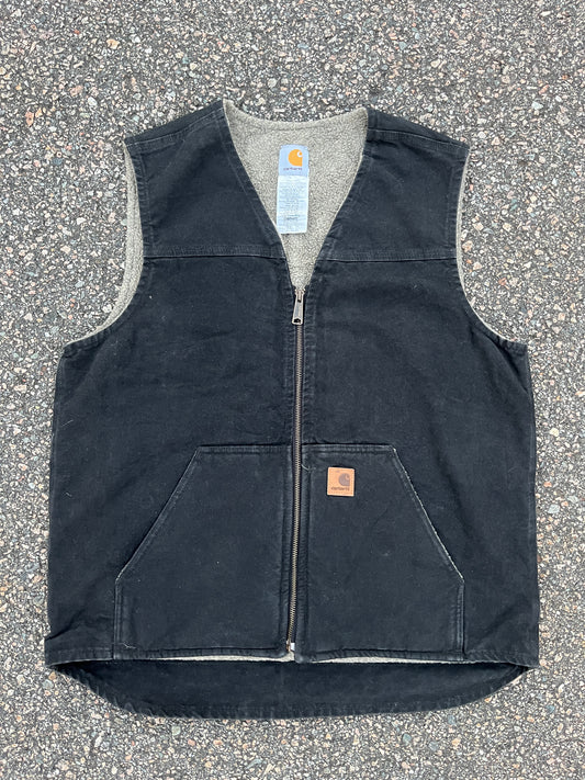 Faded Black Carhartt Vest - Large