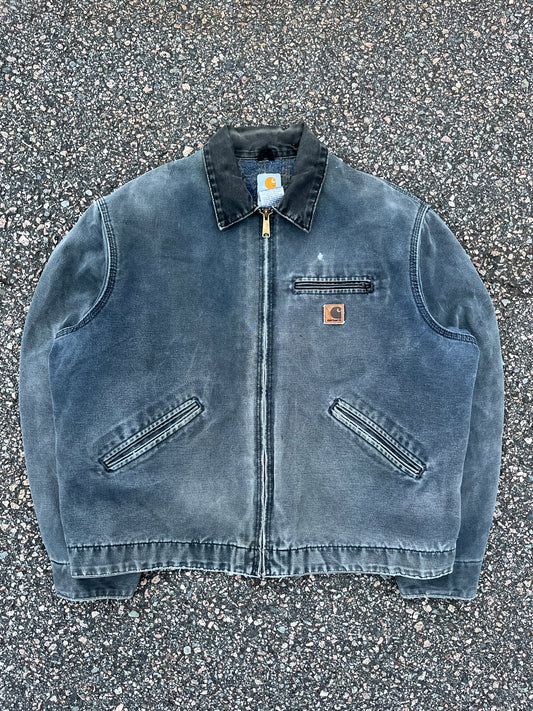 Faded Petrol Blue Carhartt Detroit Jacket - XL