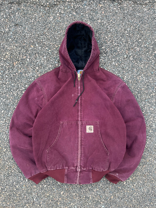 Faded Wine Red Carhartt Active Jacket - Medium