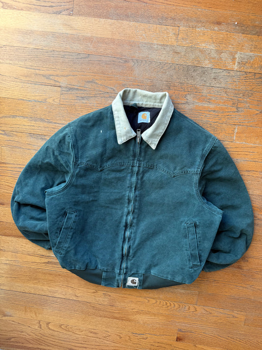 Faded Hunter Green Carhartt Santa Fe Jacket - Fits M-L