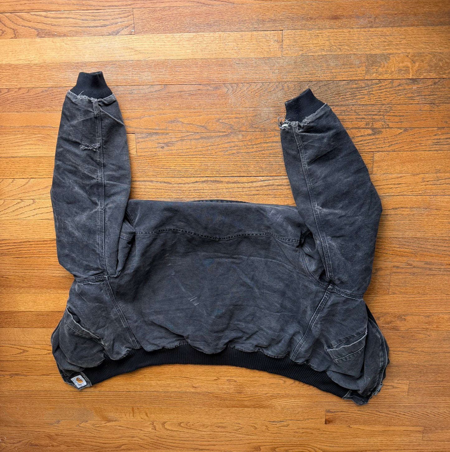 Faded Black Carhartt Santa Fe Jacket - Large