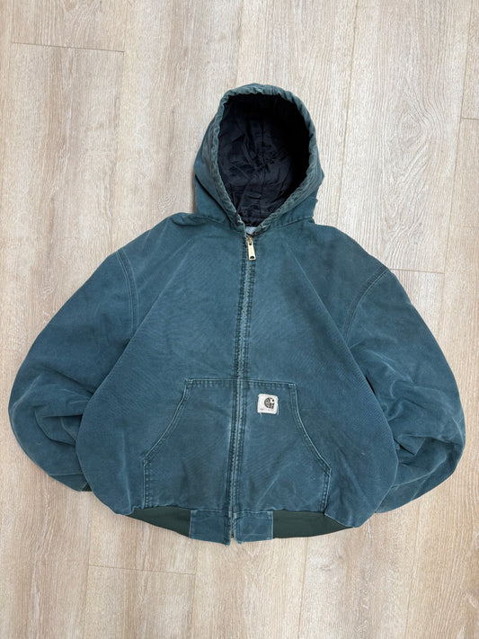 Faded Hunter Green Carhartt Active Jacket - Large