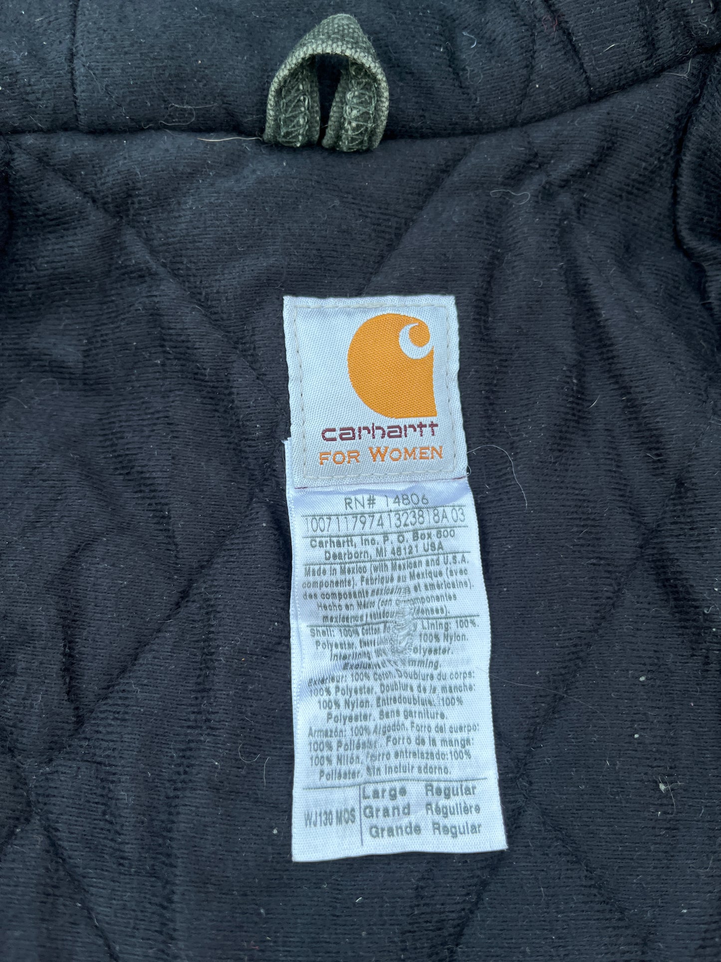 Faded Olive Green Carhartt Active Jacket - Medium