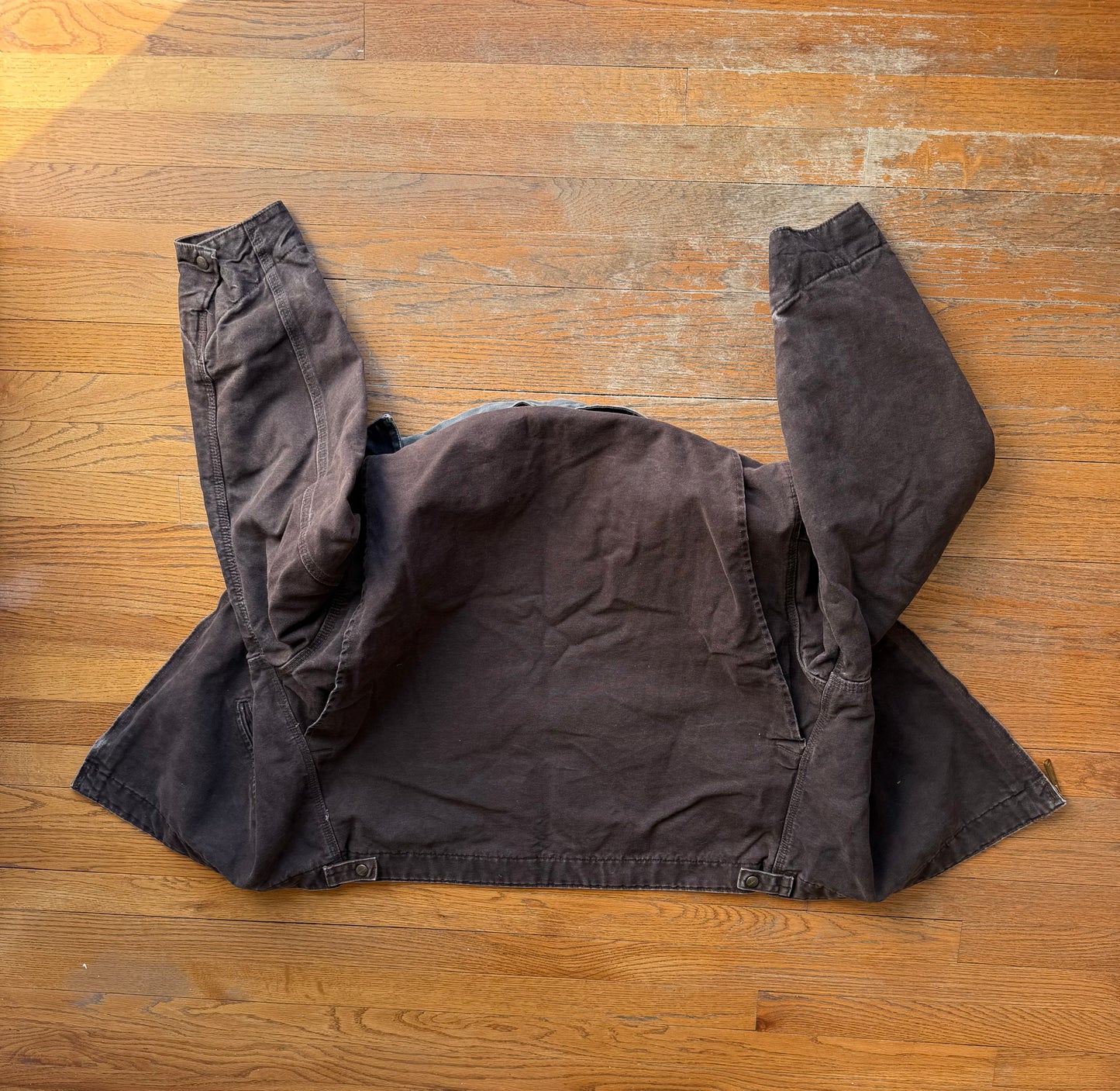 Faded Dark Brown Carhartt Detroit Jacket - 2XL