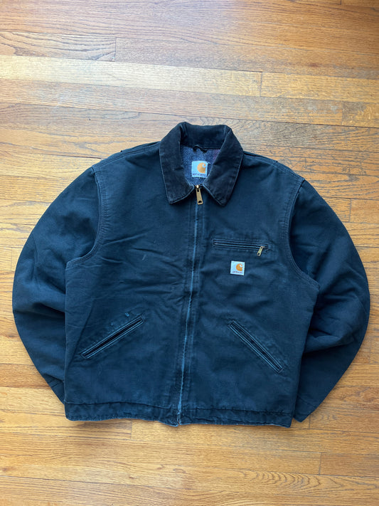 Faded Black Carhartt Detroit Jacket - Large