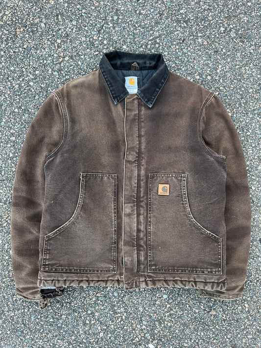 Faded n Distressed Dark Brown Carhartt Arctic Jacket - Medium