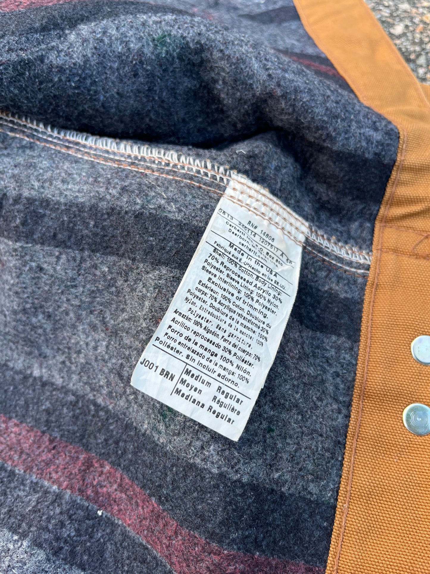 褪色棕色 Carhartt 底特律夹克 - 中号