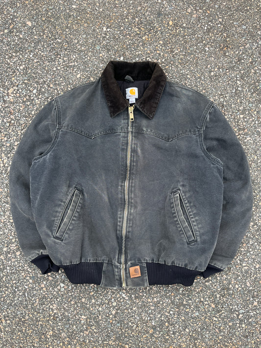Faded Black Carhartt Santa Fe Jacket - Boxy M-L