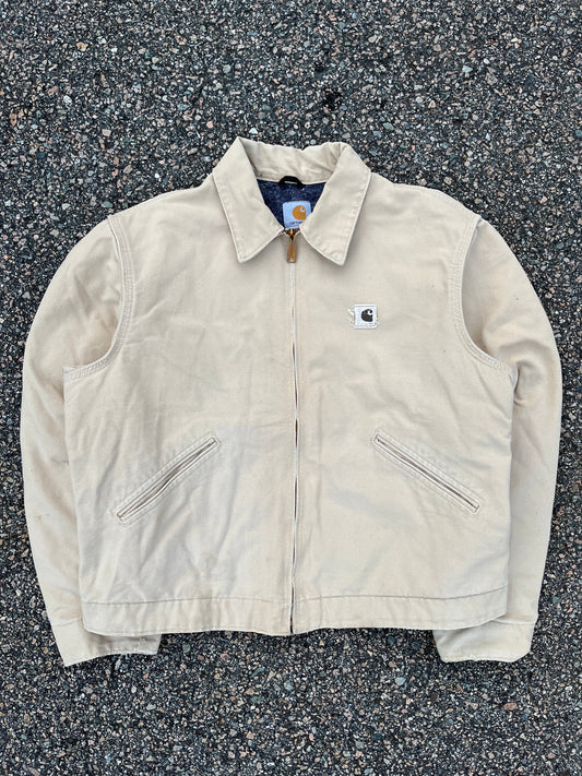 Faded Cream Carhartt Detroit Jacket - Medium