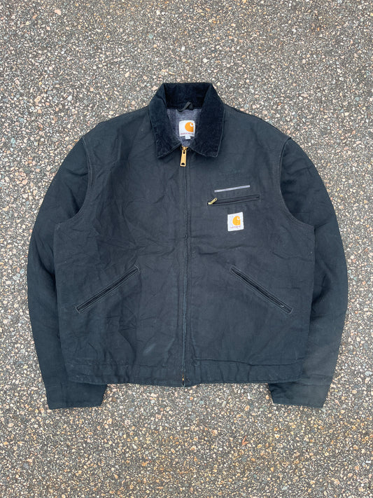 Faded Black Carhartt Detroit Jacket - Large