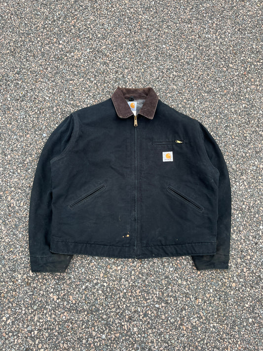 Faded Black Carhartt Detroit Jacket - Boxy Medium