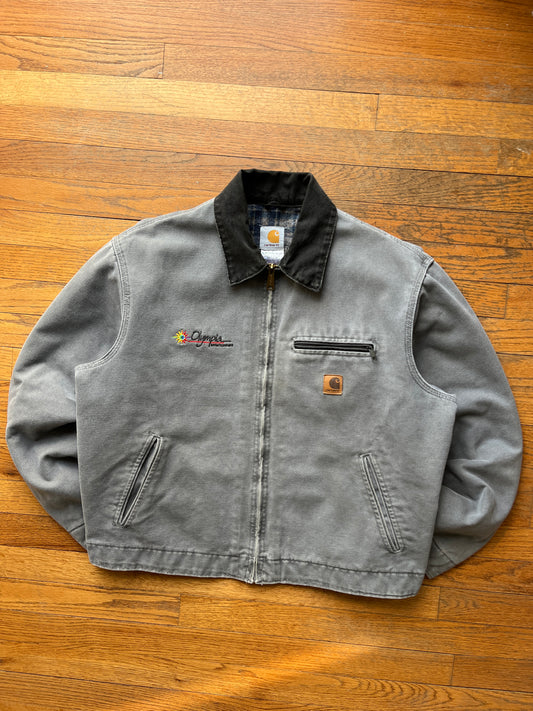 Faded Metal Grey Carhartt Detroit Jacket - Boxy M-L