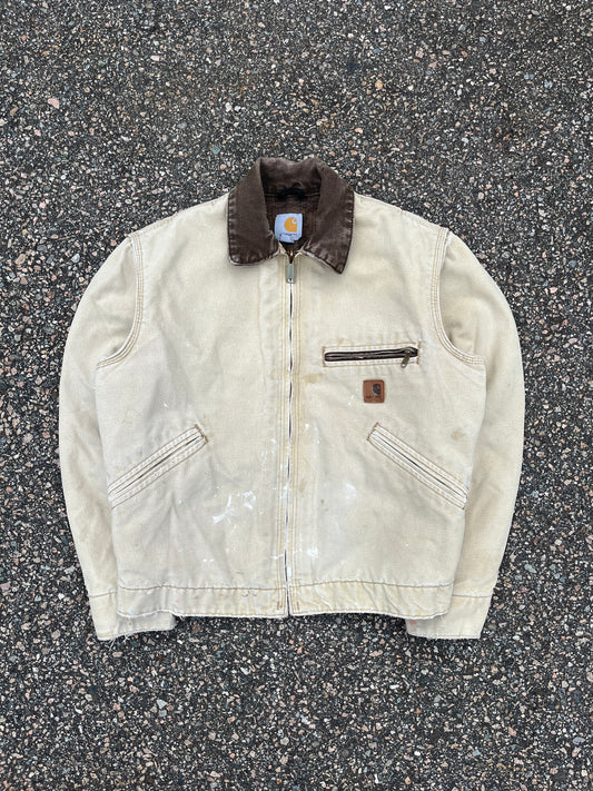 Faded Worn Brown Carhartt Detroit Jacket - Small