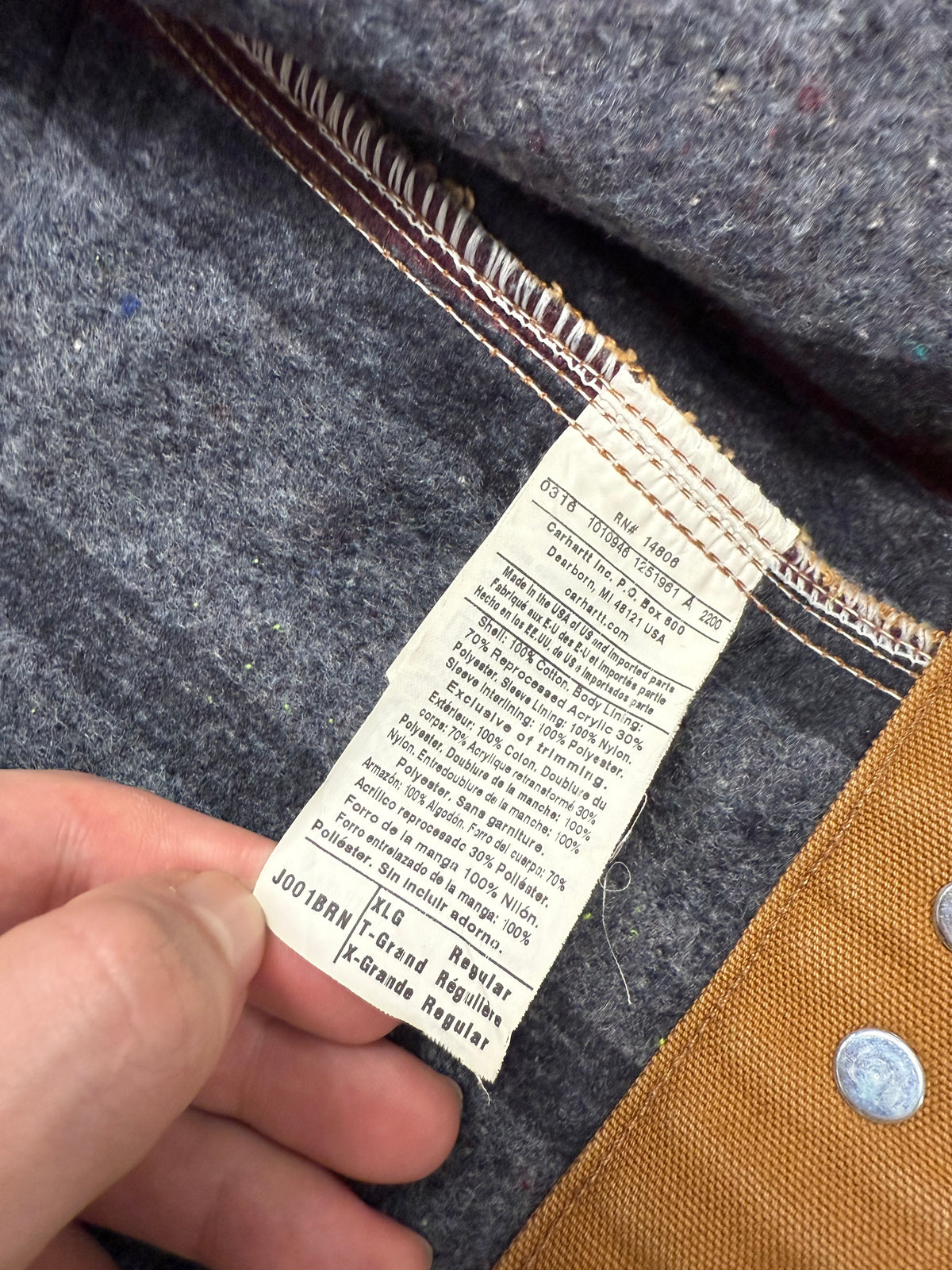 Faded Brown Carhartt Detroit Jacket - XL