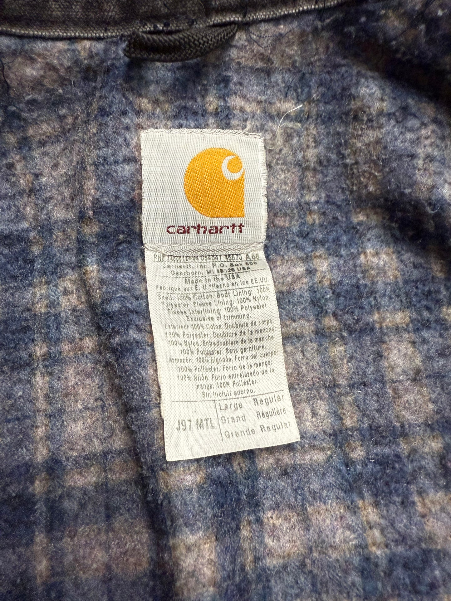 Faded Metal Grey Carhartt Detroit Jacket - Large