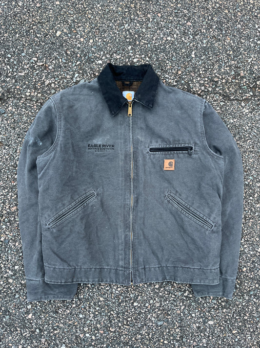 Faded Gravel Grey Carhartt Detroit Jacket - Medium