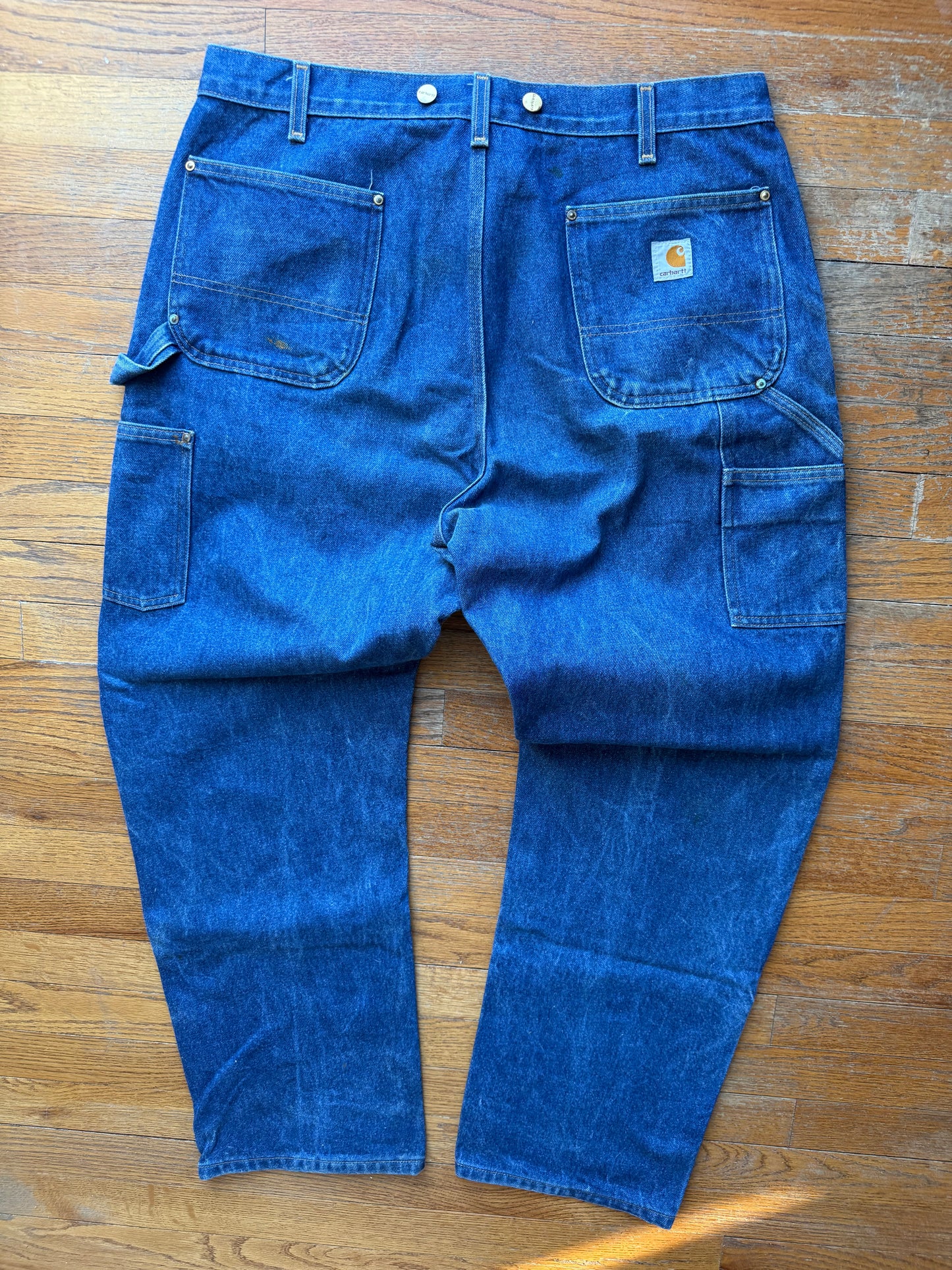 Faded Denim Carhartt Double Knee Pants - 36 x 31