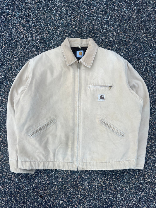 Faded Cream Carhartt Detroit Jacket - Boxy L-XL