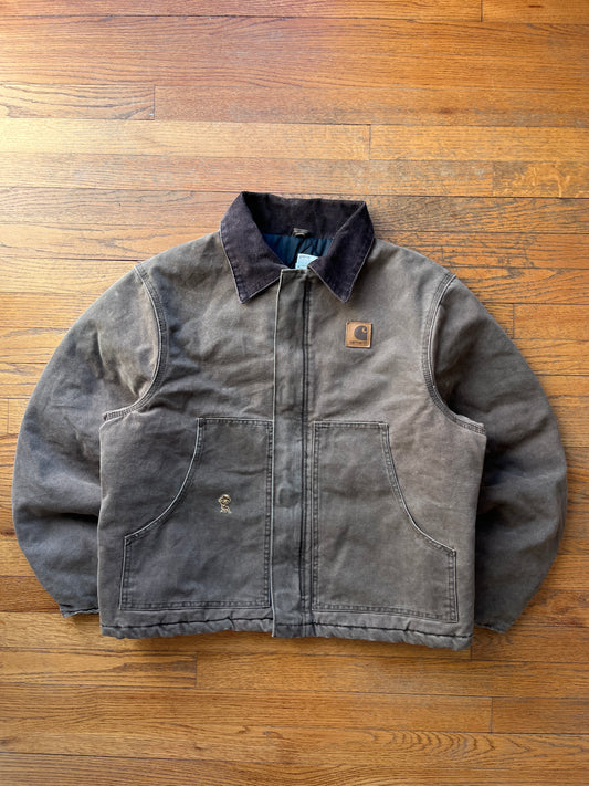 Faded Chestnut Brown Carhartt Arctic Jacket - Boxy Medium