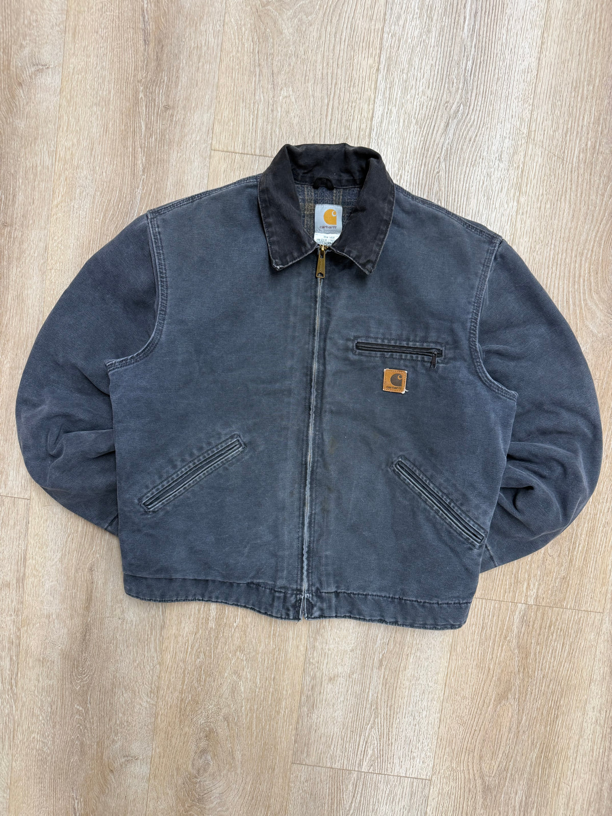 Faded Petrol Blue Carhartt Detroit Jacket - Medium