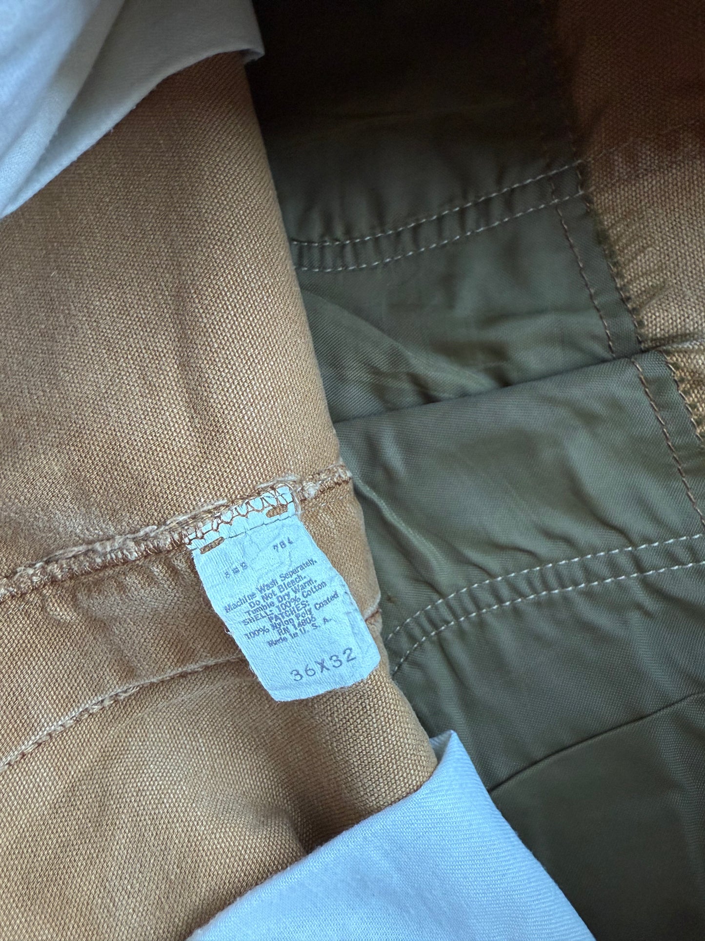 80’s Faded Brown Carhartt Hunting Pants - 34 x 28
