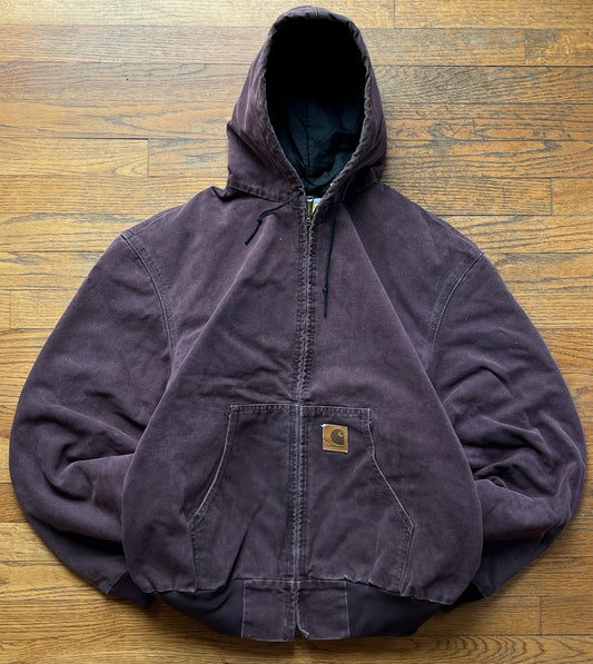 フェードバーガンディ カーハート アクティブ ジャケット - L