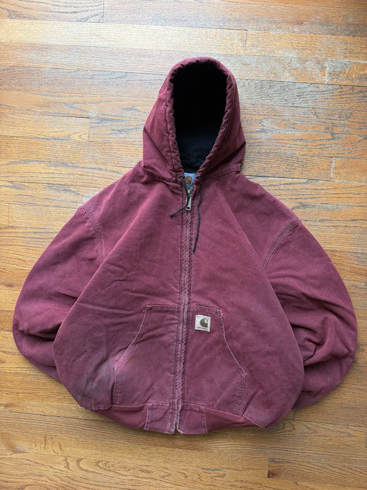Faded Crimson Red Carhartt Active Jacket - Boxy XL