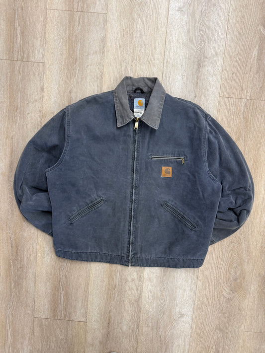 Faded Petrol Blue Carhartt Detroit Jacket - XL