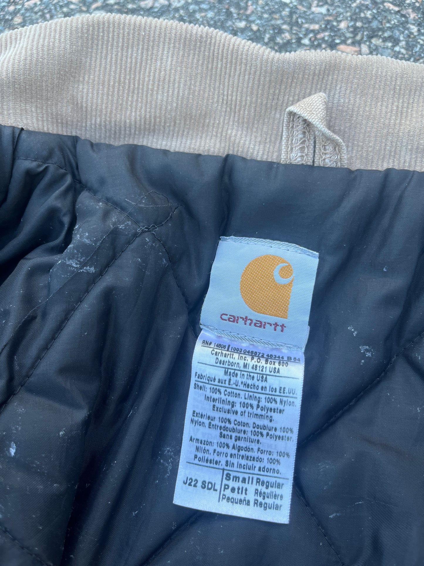 褪色米色 Carhartt 北极夹克 - 小码