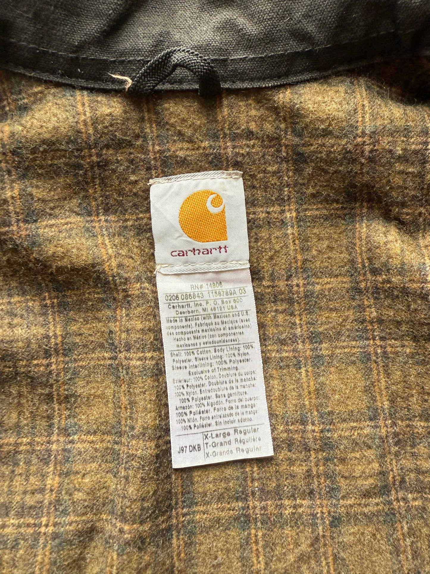 Faded Dark Brown Carhartt Detroit Jacket - Boxy Large