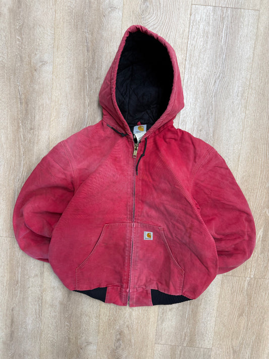 Faded Strawberry Red Carhartt Active Jacket - Medium
