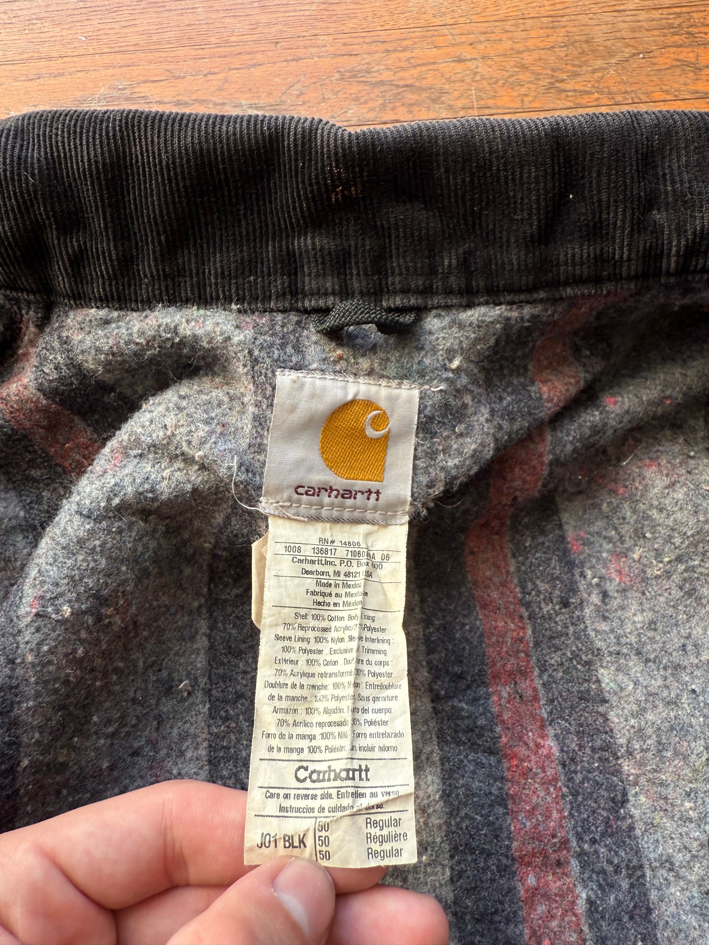 Faded Black Carhartt Detroit Jacket - XL