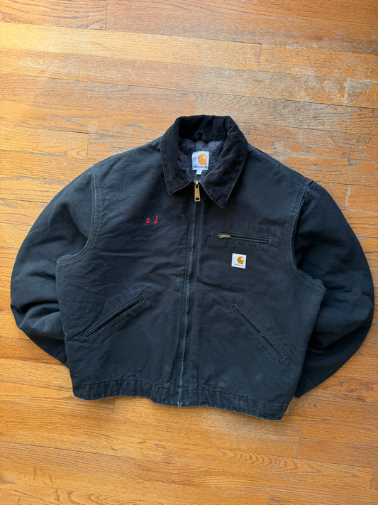 Faded Black Carhartt Detroit Jacket - Boxy Medium