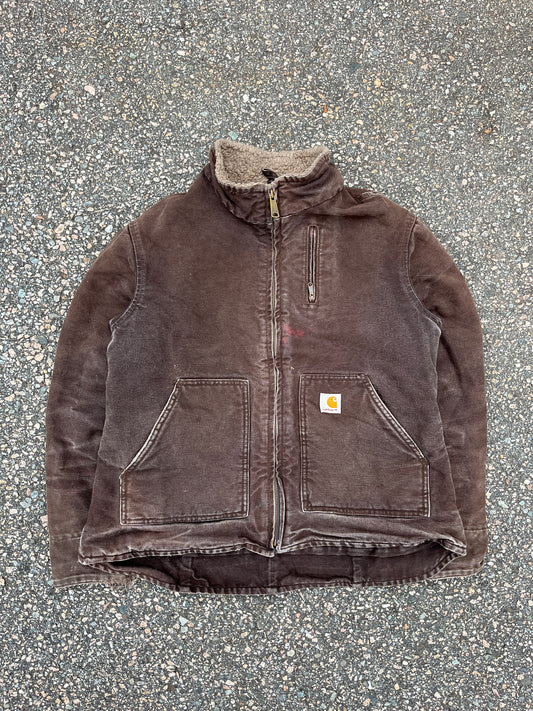 Faded Brown Carhartt Sherpa Lined Arctic Style Jacket - Fits S-M