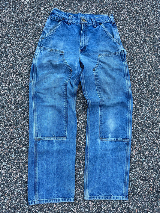 Faded Denim Carhartt Double Knee Pants - 30 x 31