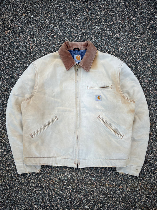 色あせたブラウンのカーハート デトロイト ジャケット - ボックス ML