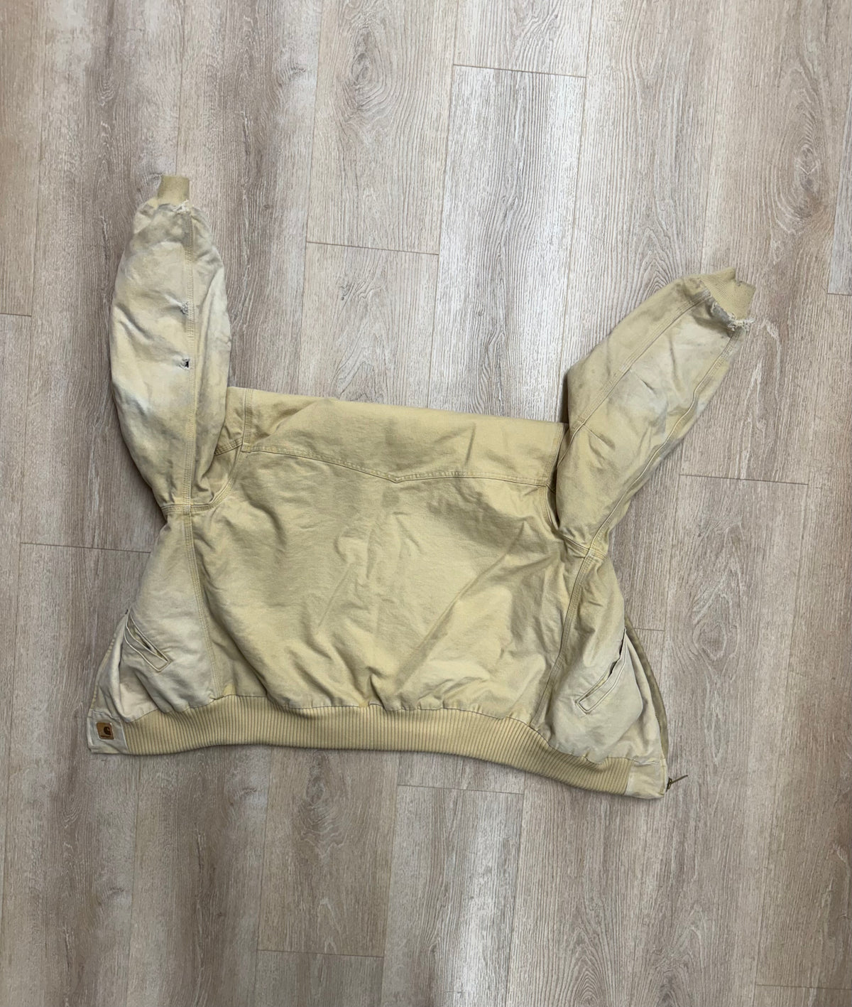Faded Beige Carhartt Santa Fe Jacket - Large