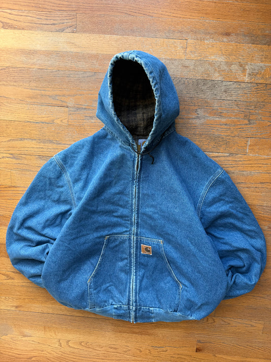 Faded Denim Carhartt Active Jacket - 3XL
