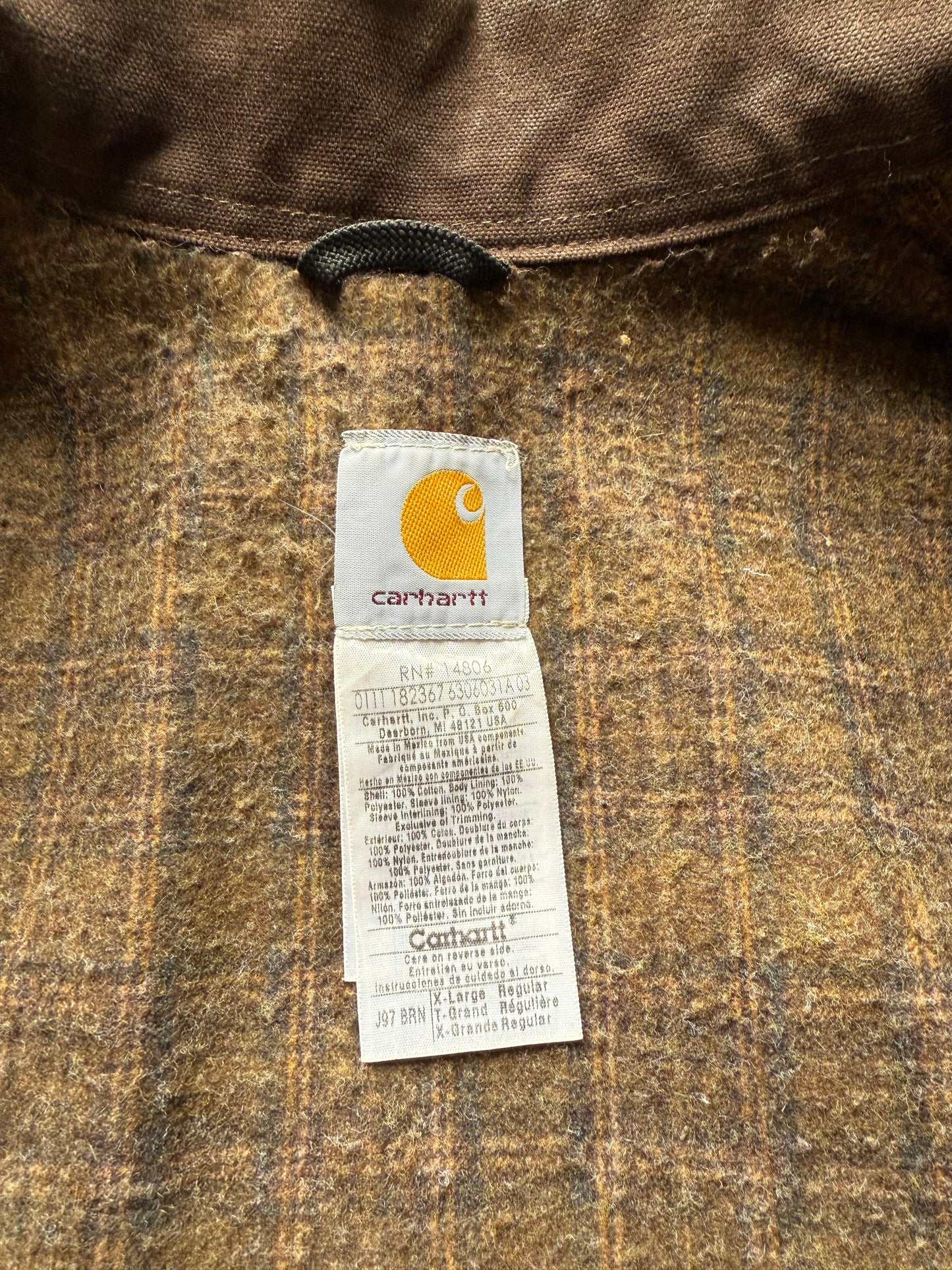Faded Brown Carhartt Detroit Jacket - XL