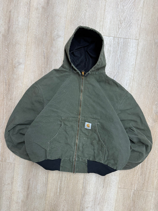 Faded Olive Green Carhartt Active Jacket - Boxy 2XL