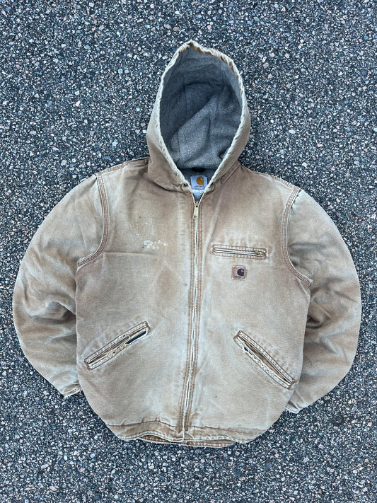 色あせたブラウンのカーハート シェルパ ライニング ジャケット - ミディアム