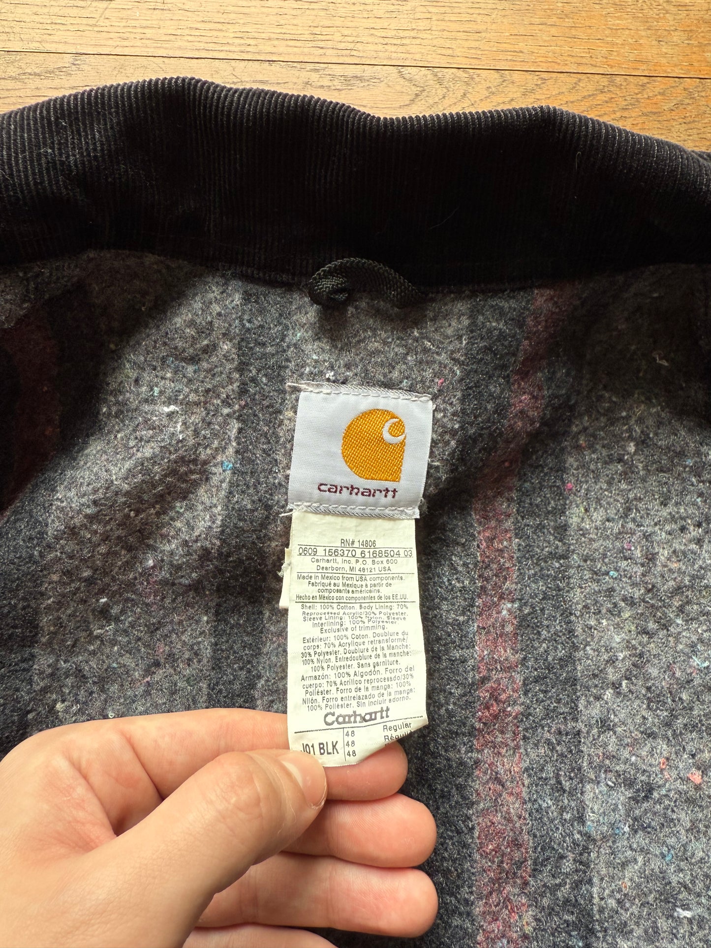 Faded Black Carhartt Detroit Jacket - Boxy L-XL