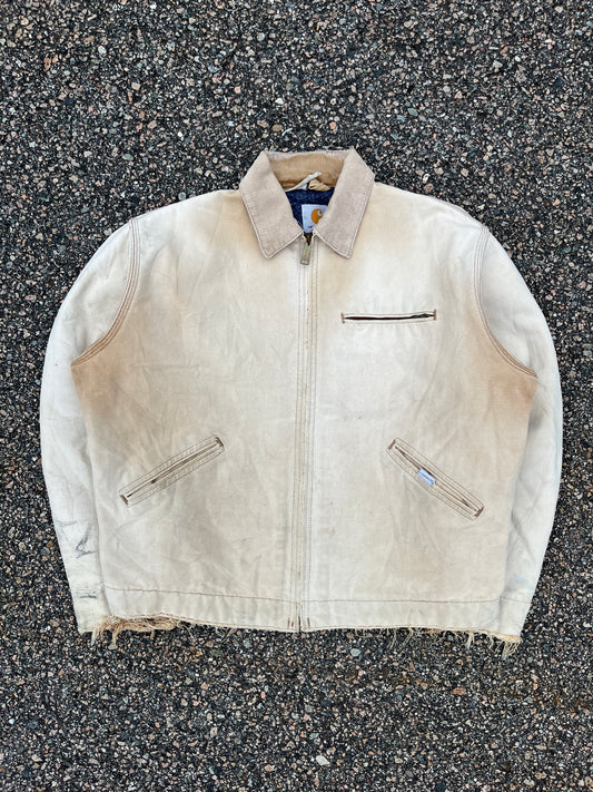 Faded Tan Carhartt Detroit Jacket - Boxy M-L
